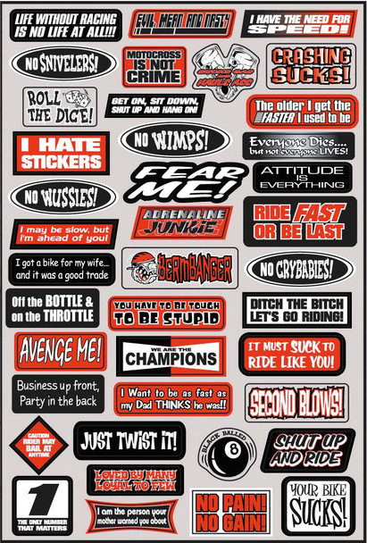 Factory Effex - 07-68012 - Decal Kit - Fun Phrases