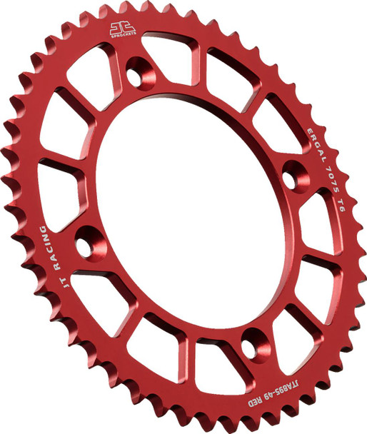 Jt Sprockets - JTA895.49RED - Rear Sprocket - Aluminum - 49 Tooth - Red - Gas Gas/Husqvarna/KTM