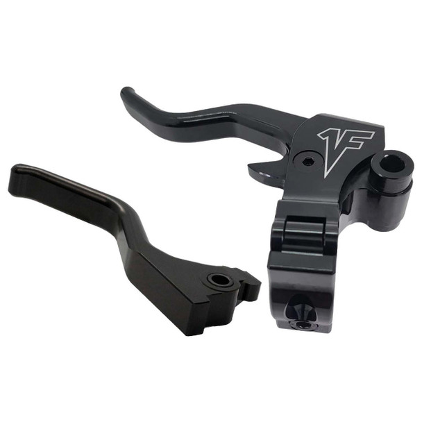 1FNGR - Black Easy Pull Clutch & Brake Lever Combo fits '14 & Up Sportster Models