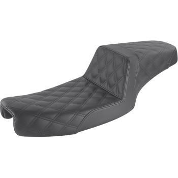 Saddlemen - Black Full Lattice Stitch Step-Up Seat fits '91-'95 FXD Models (Exc. FXDWG Models)