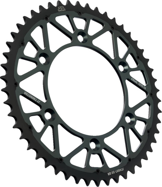 Jt Sprockets - JTX897.50GR - Steel Rear Sprocket - Graphite - 50 Tooth