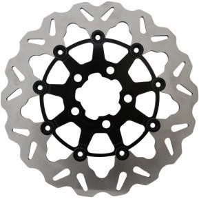 Galfer - 11.5" Rear Full-Floating W/ Black Carrier Brake Rotor fits '00-'17 Big Twin, '00-'10 XL Models (See Desc.)