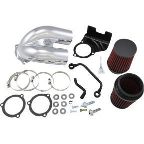 S&S Cycle - Chrome Tuned Induction Air Cleaner Kit fits '08-'16 Touring, '16-'17 Softail Models