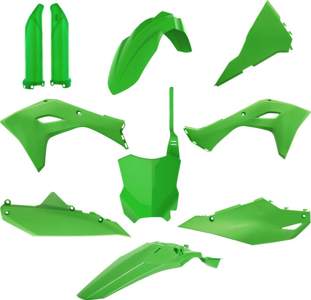 Polisport - 91361 - Body Kit - With Fork Guards - OEM Green - Kawasaki - KX 450 F