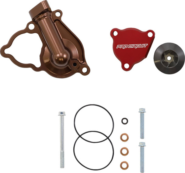 Pro Circuit - WPK21250 - Water Pump Cover with Impeller - Kawasaki