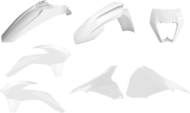 Polisport - 90879 - Restyled Body Kit - With Headlight Mask - White - EXC/EXC-F