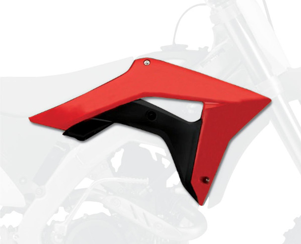 Polisport - 8414800001 - Radiator Cover - '04 OEM Red/Black - CRF 250R/450R