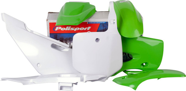 Polisport - 90056 - Body Kit - Complete - OEM Green/White - KLX 110