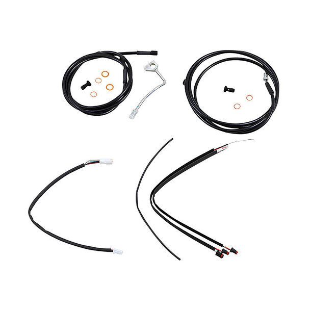 Burly Brand - Black Handlebar Cable/Line Install Kit for 18" Ape Hanger Bar fits '17-'20 Touring Models (W/ ABS) Burly Brand - Black Handlebar Cable/Line Install Kit for 18" Ape Hanger Bar fits '17-'20 Touring Models (W/ ABS)