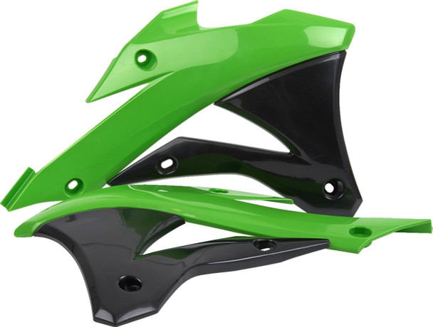 Polisport - 8417300001 - Radiator Cover - OEM Green/Black - KX 85/100