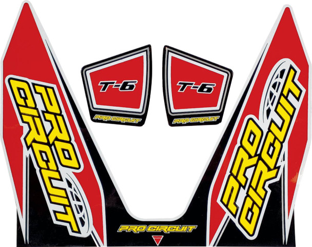 Pro Circuit - DC22T6-RED - T-6 Decal - Red