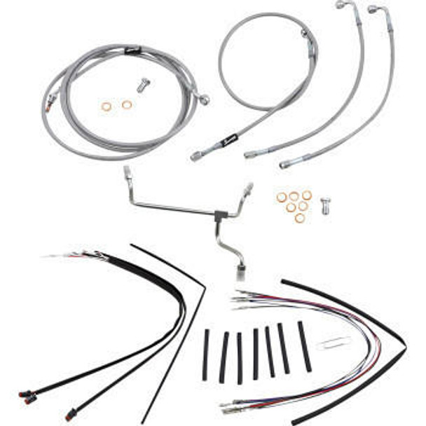  Burly Brand - Stainless Steel Handlebar Cable/Line Install Kit for 16" Ape Hanger Bar fits '15-'16 FLTRX Models (W/O ABS) 