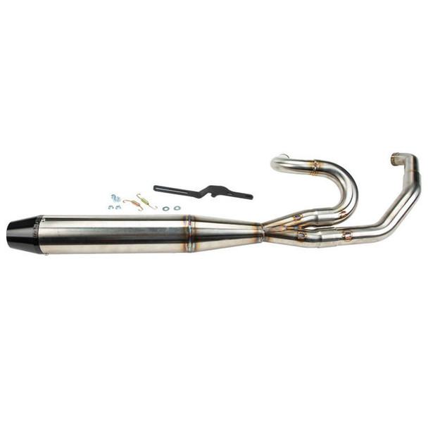 Sawicki - 2 in 1 Mid-Length Brushed Stainless Steel Exhaust fits '17 & Up FLH/FLT Models