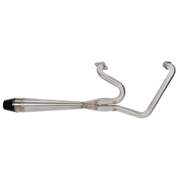 Sawicki Speed Shop Sawicki - Mid-Length Brushed Stainless Steel Exhaust W/ Black End Caps fits '20 & Up Indian Challenger Models 