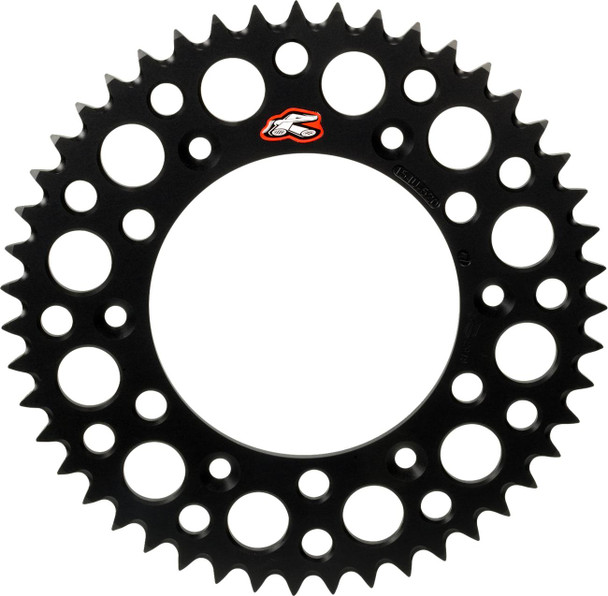 Renthal - 441U-428-49GPBK - Rear Sprocket - Aluminum - 49 Tooth - Black - Gas Gas/Husqvarna/KTM