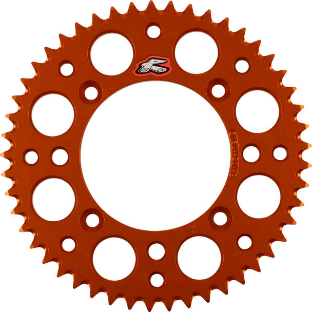 Renthal - 518U-420-49GPOR - Rear Sprocket - Aluminum - 49 Tooth - Orange - KTM