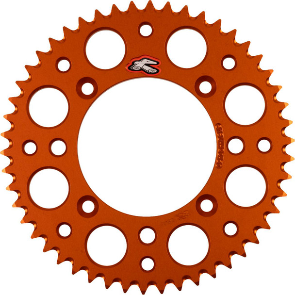 Renthal - 518U-420-50GPOR - Rear Sprocket - Aluminum - 50 Tooth - Orange - KTM