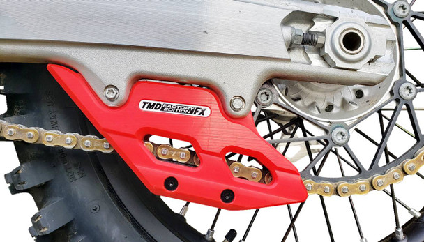 T.M. Designworks - RCG-KT5-RD - Factory Edition Chain Guide With Replacement Wear Pad - Red - Gas Gas/Husqvarna/KTM