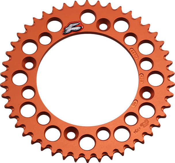 Renthal - 441U-428-46GPOR - Rear Sprocket - Aluminum - 46 Tooth - Orange - Gas Gas/Husqvarna/KTM