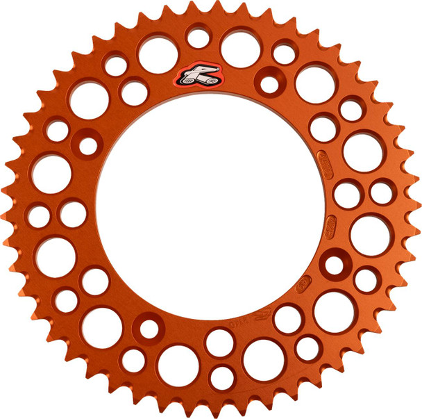 Renthal - 441U-428-49GPOR - Rear Sprocket - Aluminum - 49 Tooth - Orange - Gas Gas/Husqvarna/KTM