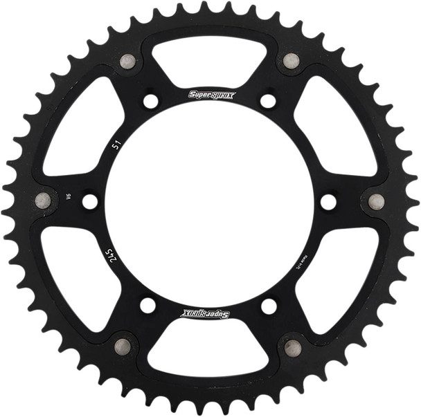 Supersprox - RST-245-51-BLK - Stealth Rear Sprocket - 51 Tooth - Black - Yamaha