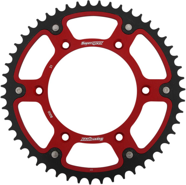 Supersprox - RST-8000-51-RED - Stealth Rear Sprocket - 51 Tooth - Red - Beta