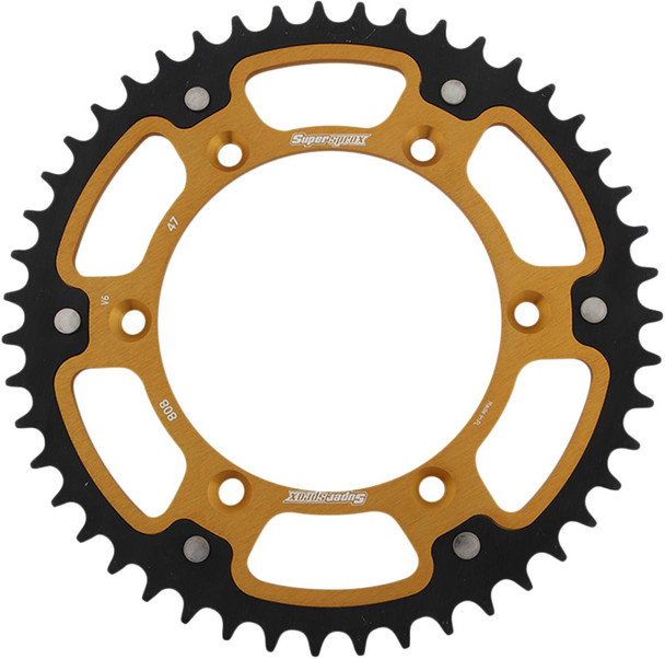 Supersprox - RST-808-47-GLD - Stealth Rear Sprocket - 47 Tooth - Gold - Kawasaki/Suzuki