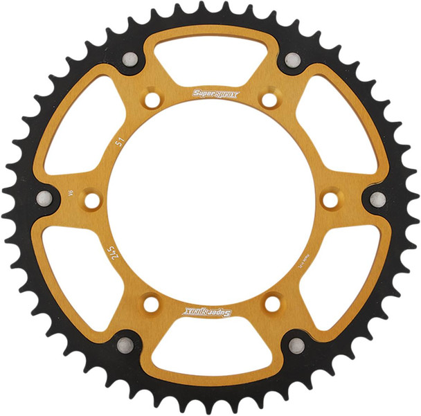 Supersprox - RST-245-51-GLD - Stealth Rear Sprocket - 51 Tooth - Gold - Yamaha