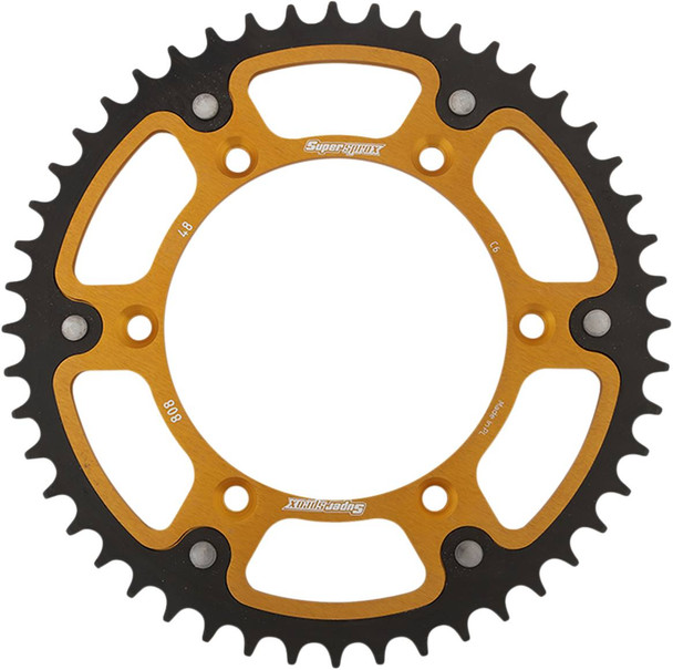Supersprox - RST-808-48-GLD - Stealth Rear Sprocket - 48 Tooth - Gold - Kawasaki/Suzuki