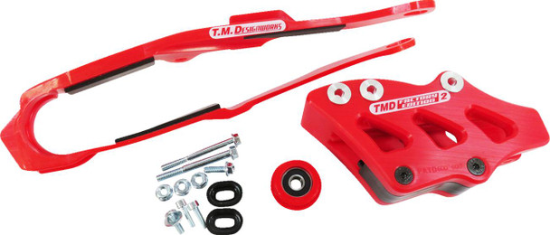 T.M. Designworks - DCK-OR17-RD - Chain Guide/Slider - Red - Honda