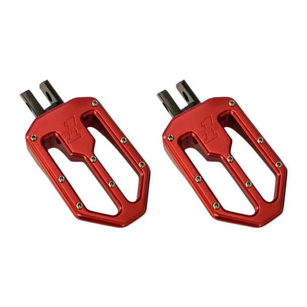 Pro-One - Red Moto V2 Pegs fits '18-Up M8 Softail Models - Rider Position