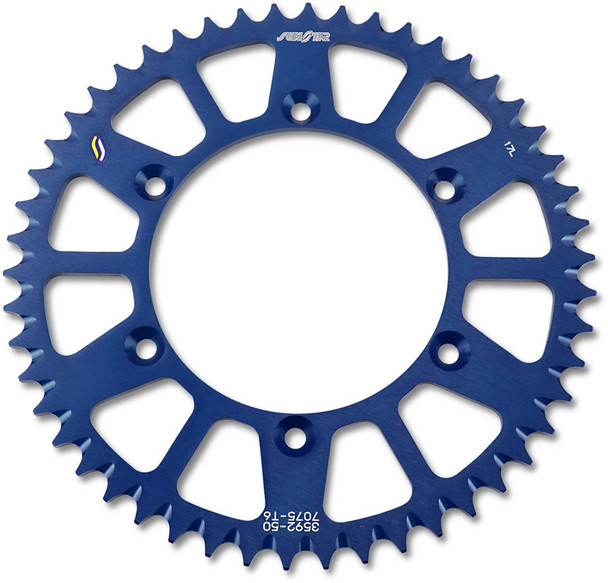 Sunstar Sprockets - 5-359250BL - Rear Sprocket - 50 Tooth - Honda/Yamaha - Works/Blue