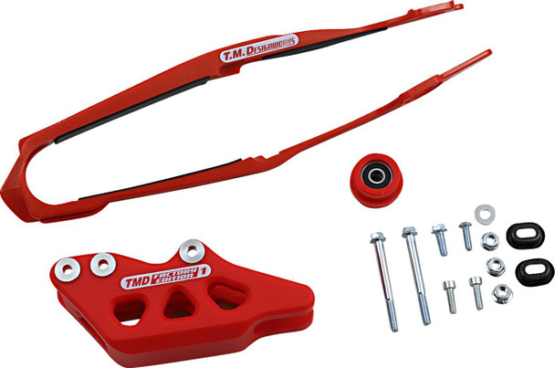 T.M. Designworks - DCK-OR7-RD - Chain Guide/Slider - Honda - Red