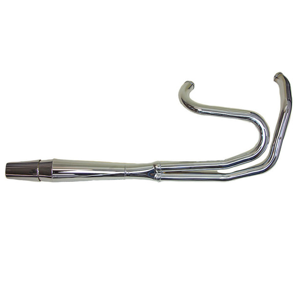 Thunderheader -  Chrome 2-Into-1 Exhaust System fits '99-'05 Dyna Models W/ Mid & Forward Controls (No O2 Ports)