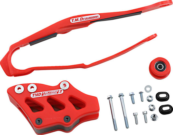T.M. Designworks - DCK-OR6-RD - Chain Guide/Slider - Honda - Red