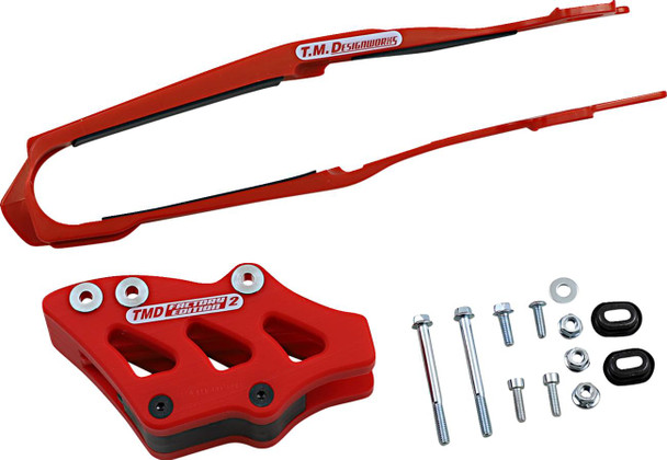 T.M. Designworks - DCK-OR8-RD - Chain Guide/Slider - Honda - Red