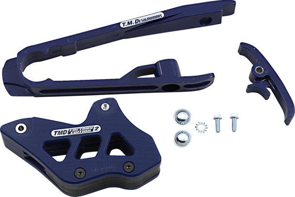 T.M. Designworks - DCK-KT3-BL2 - Chain Guide/Slider - KTM/Husqvarna - Blue