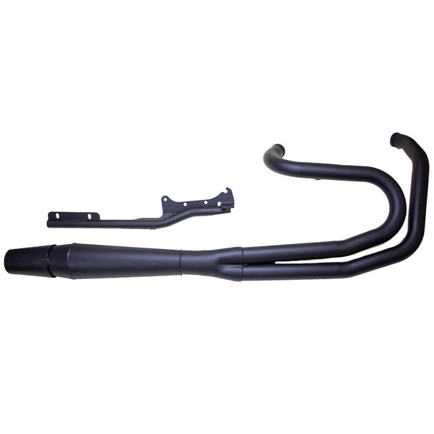  Thunderheader -  Black 2-Into-1 Exhaust System fits '99-'05 Dyna Models W/ Mid & Forward Controls (No O2 Ports) 