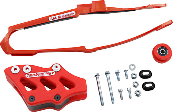 T.M. Designworks - DCK-OR11-RD - Chain Guide/Slider - Honda - Red
