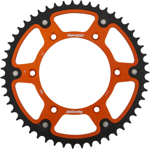 Supersprox - RST-990-51-ORG - Stealth Rear Sprocket - 51 Tooth - Orange - Husaberg/Husqvarna/KTM