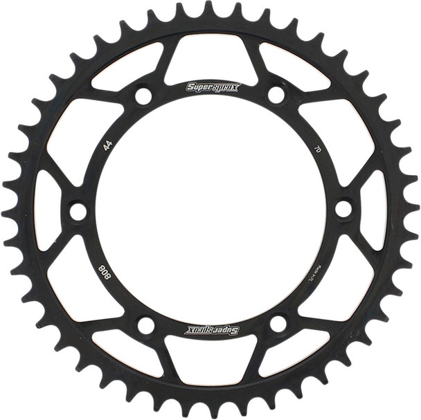 Supersprox - RFE-808-44-BLK - Steel Rear Sprocket - 44 Tooth