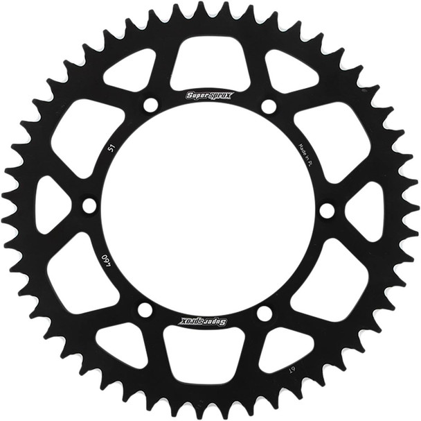 Supersprox - RAL-460-51-BLK - Rear Sprocket - Black - Kawasaki/Suzuki - 51 Tooth