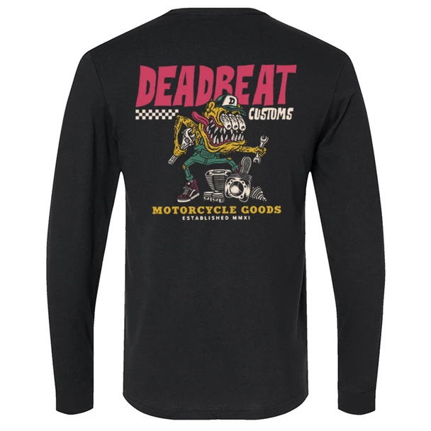 Deadbeat Customs Greaser Longsleeve Shirt - Black