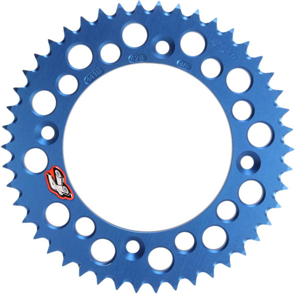 Renthal - 441U-428-46GPBU - Rear Sprocket - Aluminum - 46 Tooth - Blue - Gas Gas/Husqvarna/KTM