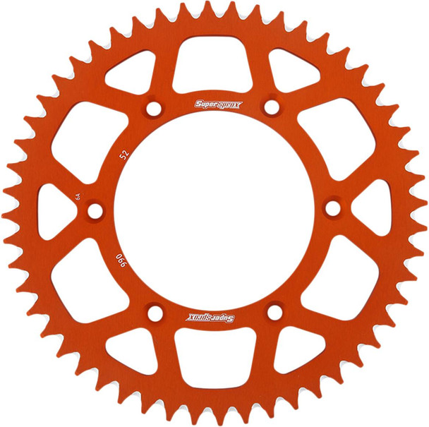 Supersprox - RAL-990-52-ORG - Rear Sprocket - Orange - KTM/Husqvarna/Husaberg - 52 Tooth