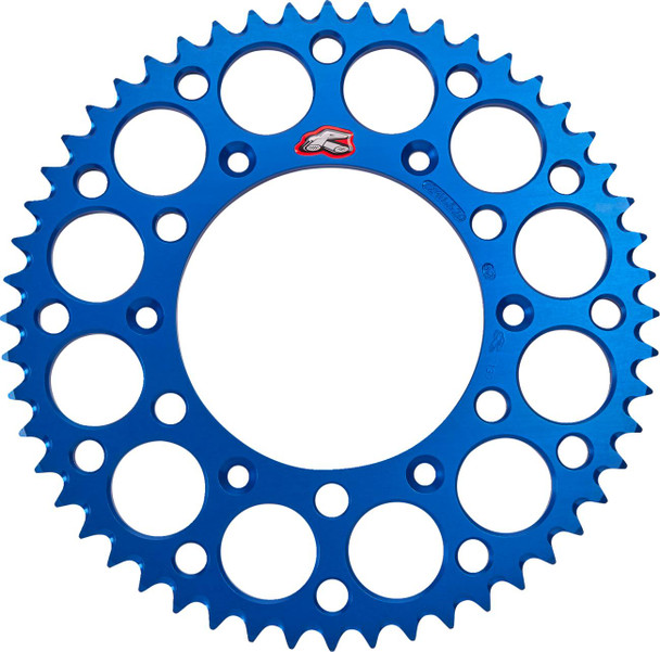 Renthal - 224U-520-52GPBU - Rear Sprocket - Aluminum - 52 Tooth - Blue