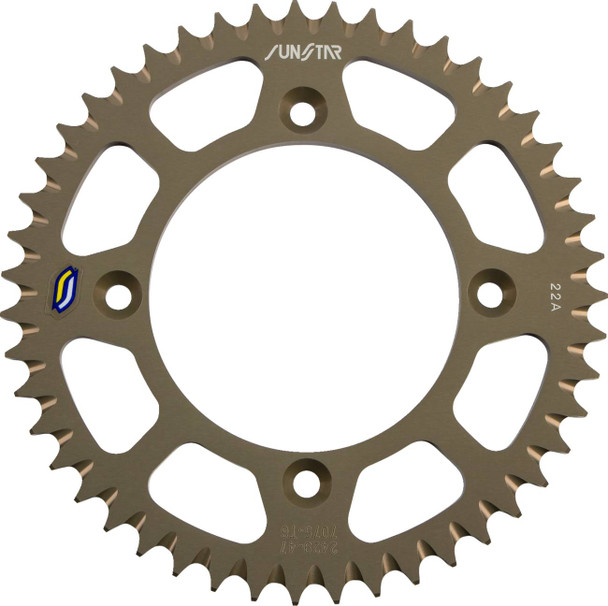 Sunstar Sprockets - 5-242947 - Rear Sprocket - 47 Tooth - Suzuki/Yamaha - Works/Gold