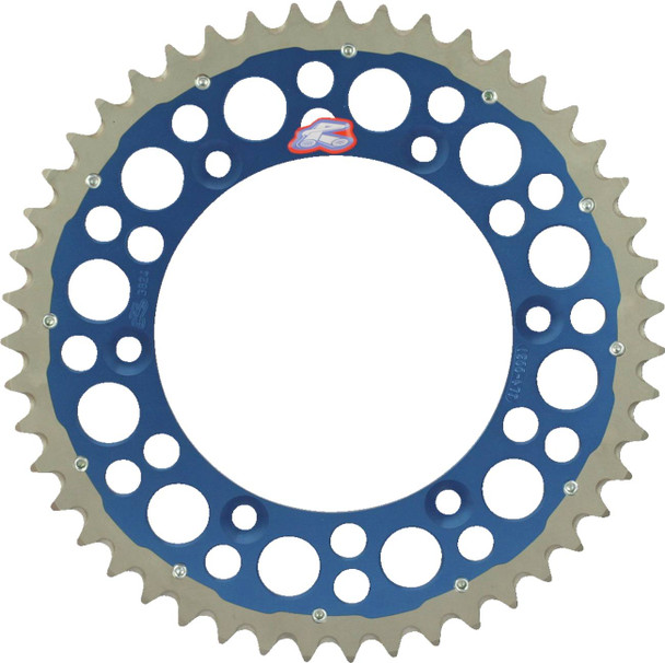 Renthal - 1500-520-50GPBU - Twinring™ Rear Sprocket - 50 Tooth - Blue - Yamaha