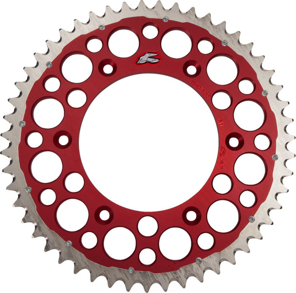 Renthal - 1540-520-51GPRD - Twinring™ Rear Sprocket - 51 Tooth - Red - Honda