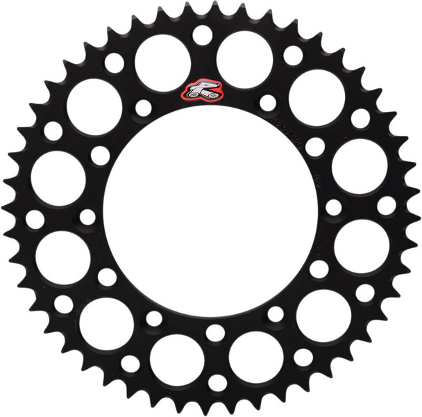 Renthal - 123U-520-48GYBK - Rear Sprocket - Aluminum - 48 Tooth - Black - Suzuki